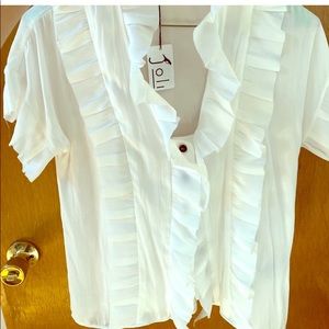 Calvin Rucker silk white blouse sz S